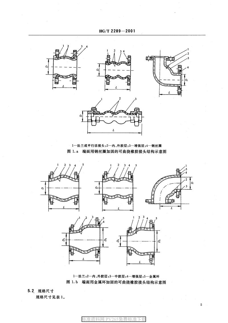 【產(chǎn)品標(biāo)準】HG/T 2289-2001 可曲撓橡膠接頭 【產(chǎn)品標(biāo)準】HG/T 2289-2001 可曲撓橡膠接頭